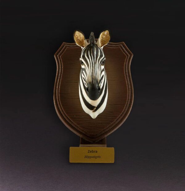 Zebra miniature trophy bust