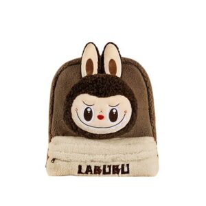 THE MONSTERS — Classic Bag LABUBU Berber Fleece Backpack (Brown) | POP MART