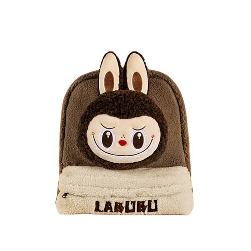 THE MONSTERS — Classic Bag LABUBU Berber Fleece Backpack (Brown) | POP MART THE MONSTERS — Classic Bag LABUBU Berber Fleece Backpack (Brown) | POP MART
