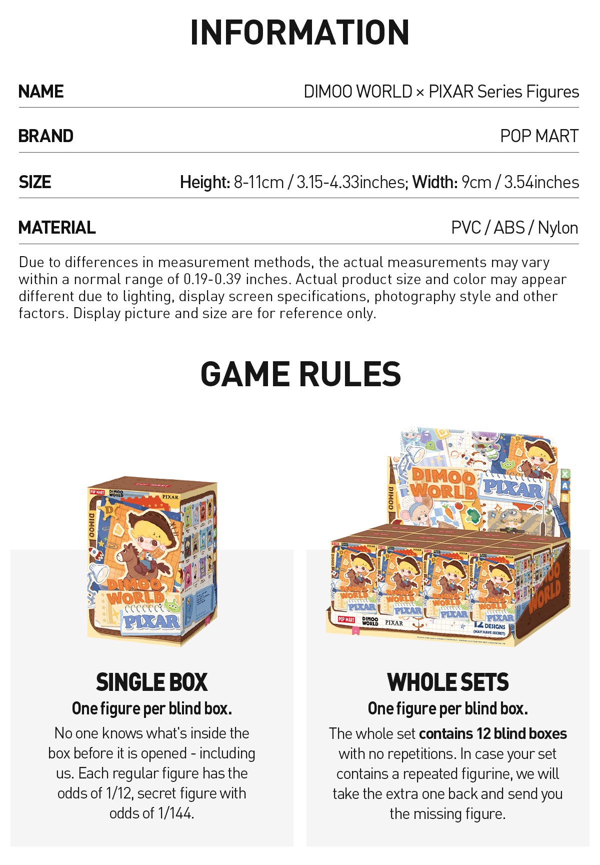 DIMOO × PIXAR — DIMOO WORLD Figures Blind Box | POP MART — official detail