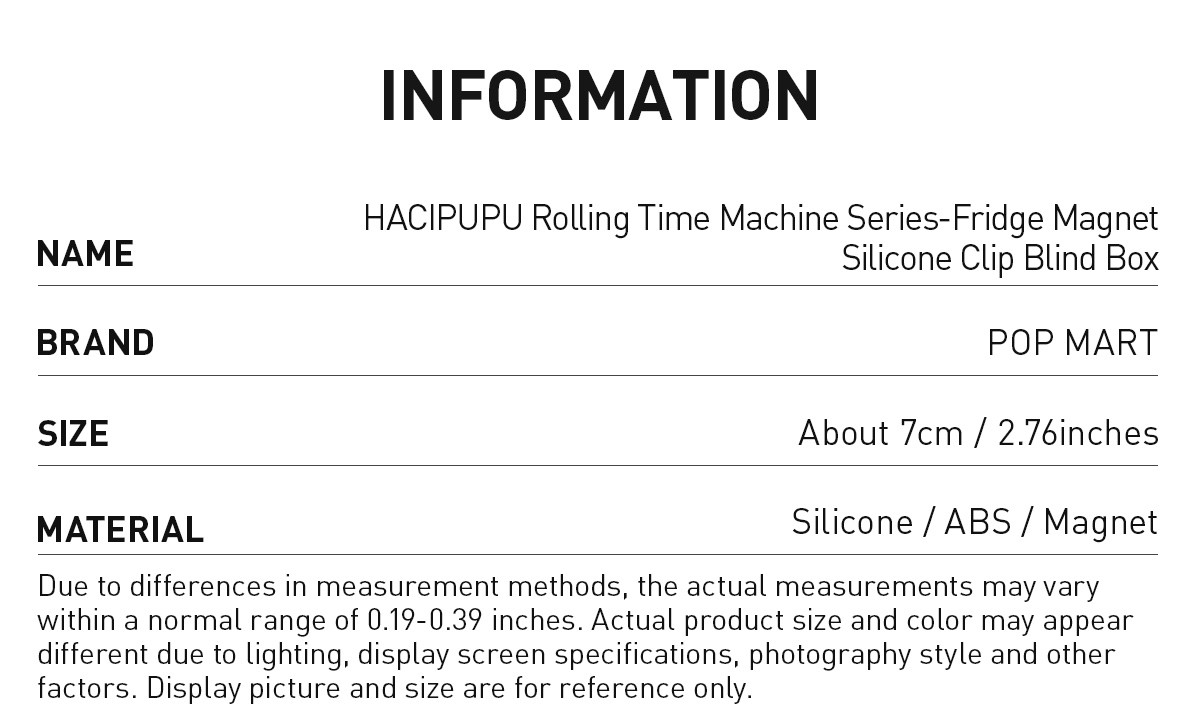 HACIPUPU — Rolling Time Machine Fridge Magnet Silicone Clip Blind Box | POP MART — official detail