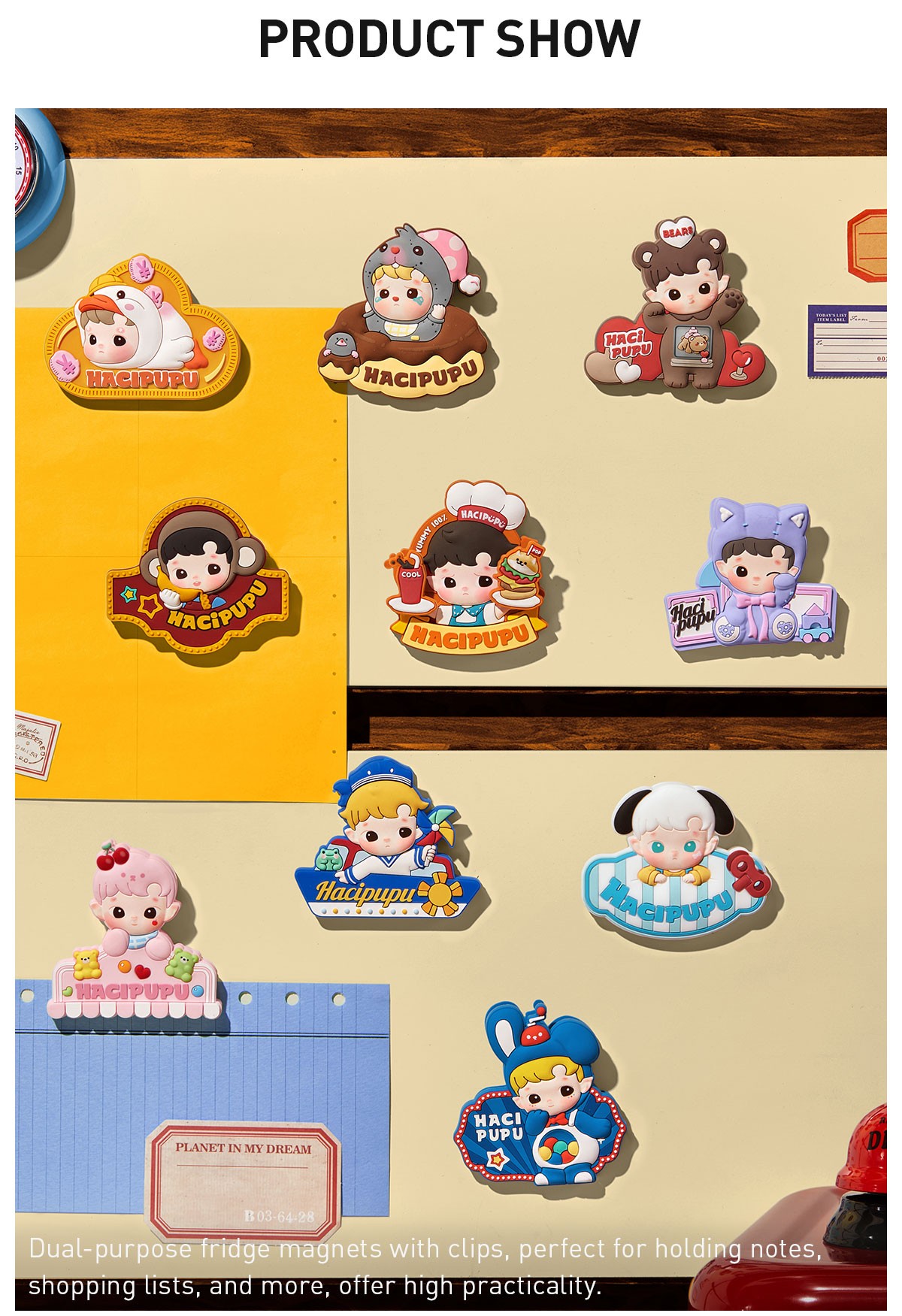 HACIPUPU — Rolling Time Machine Fridge Magnet Silicone Clip Blind Box | POP MART — official detail