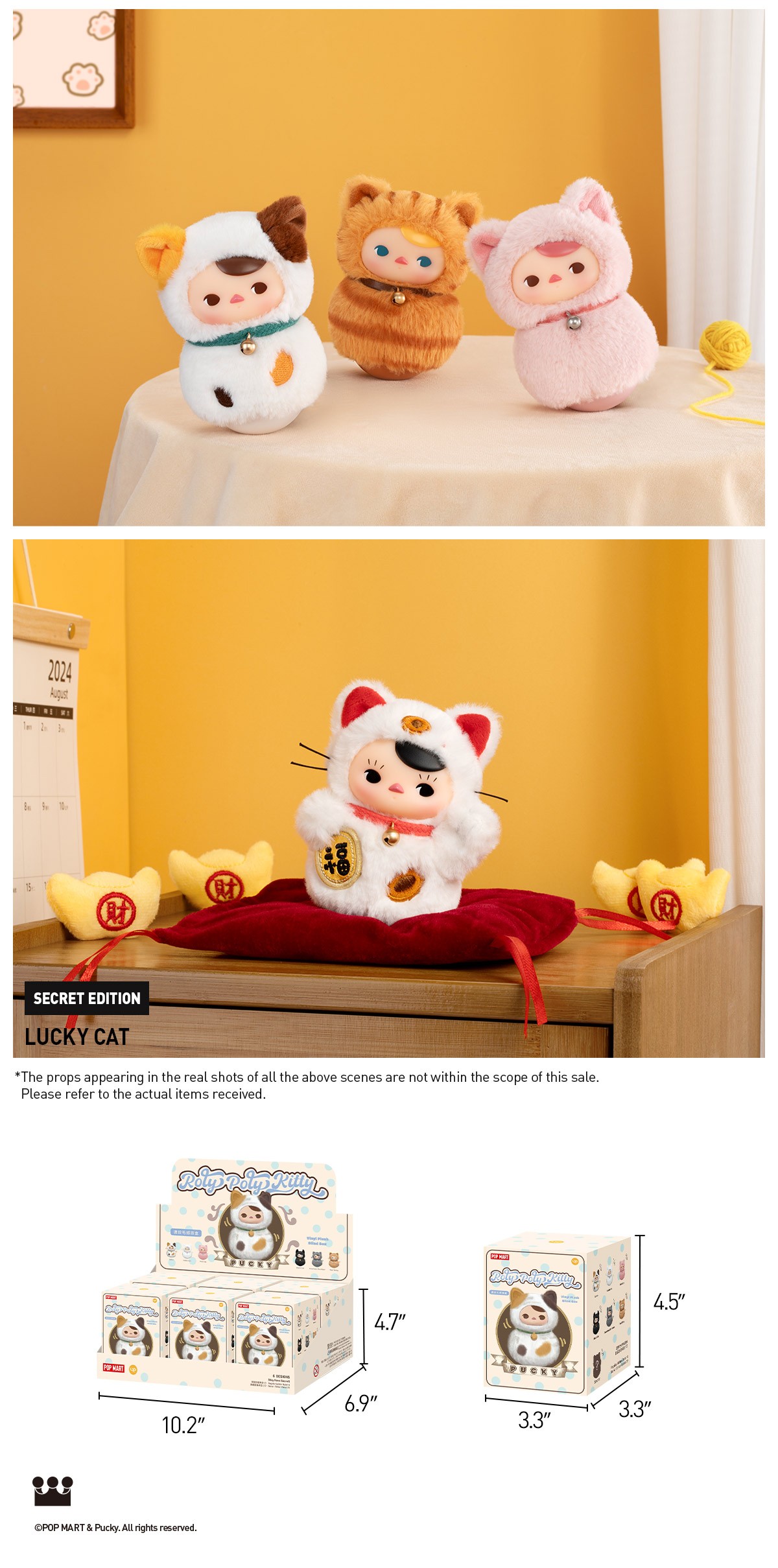 PUCKY — Roly-Poly Kitty Vinyl Plush Blind Box | POP MART — official detail