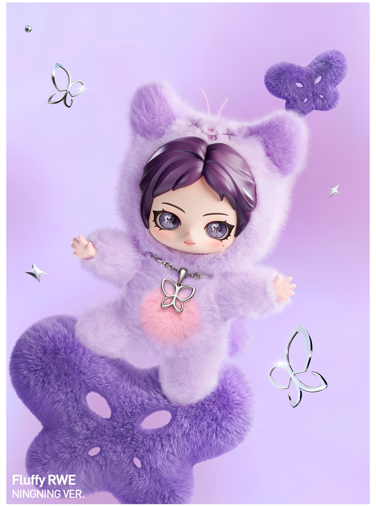 aespa — Fluffy Club Vinyl Plush Doll Pendant Blind Box | POP MART — official detail