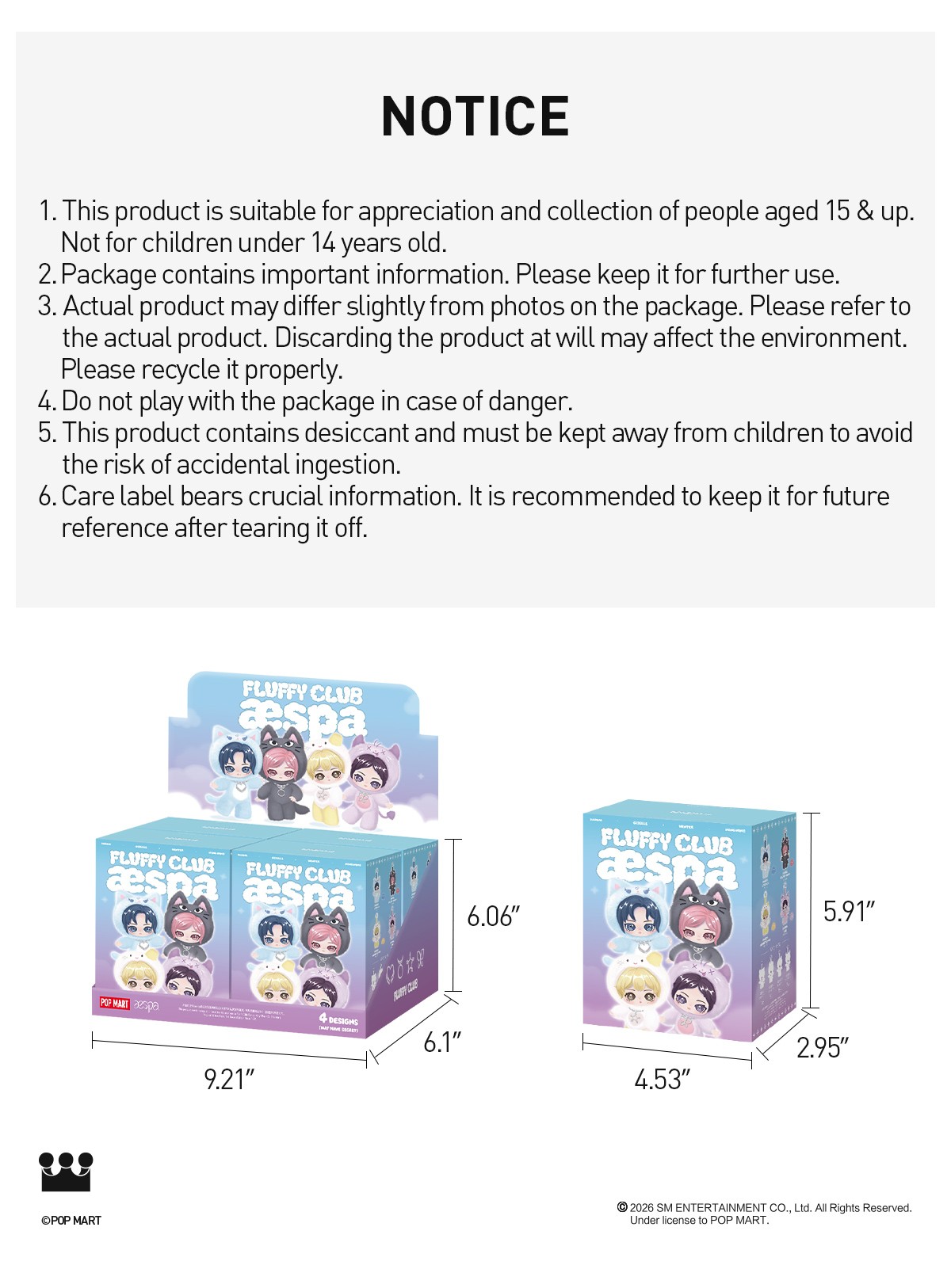 aespa — Fluffy Club Vinyl Plush Doll Pendant Blind Box | POP MART — official detail