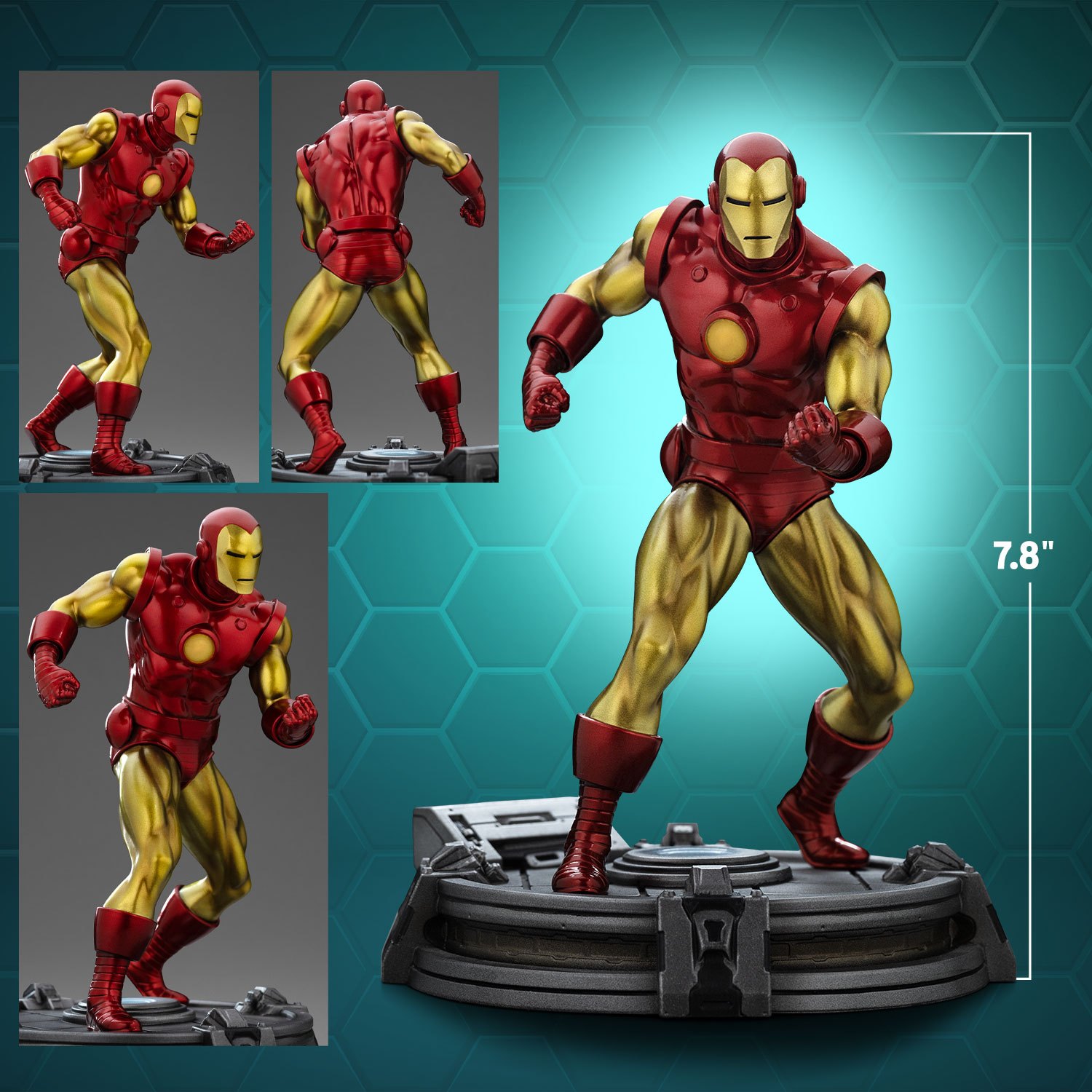 Iron Man (Metallic Comics) 1:10 Art Scale Statue by Iron Studios