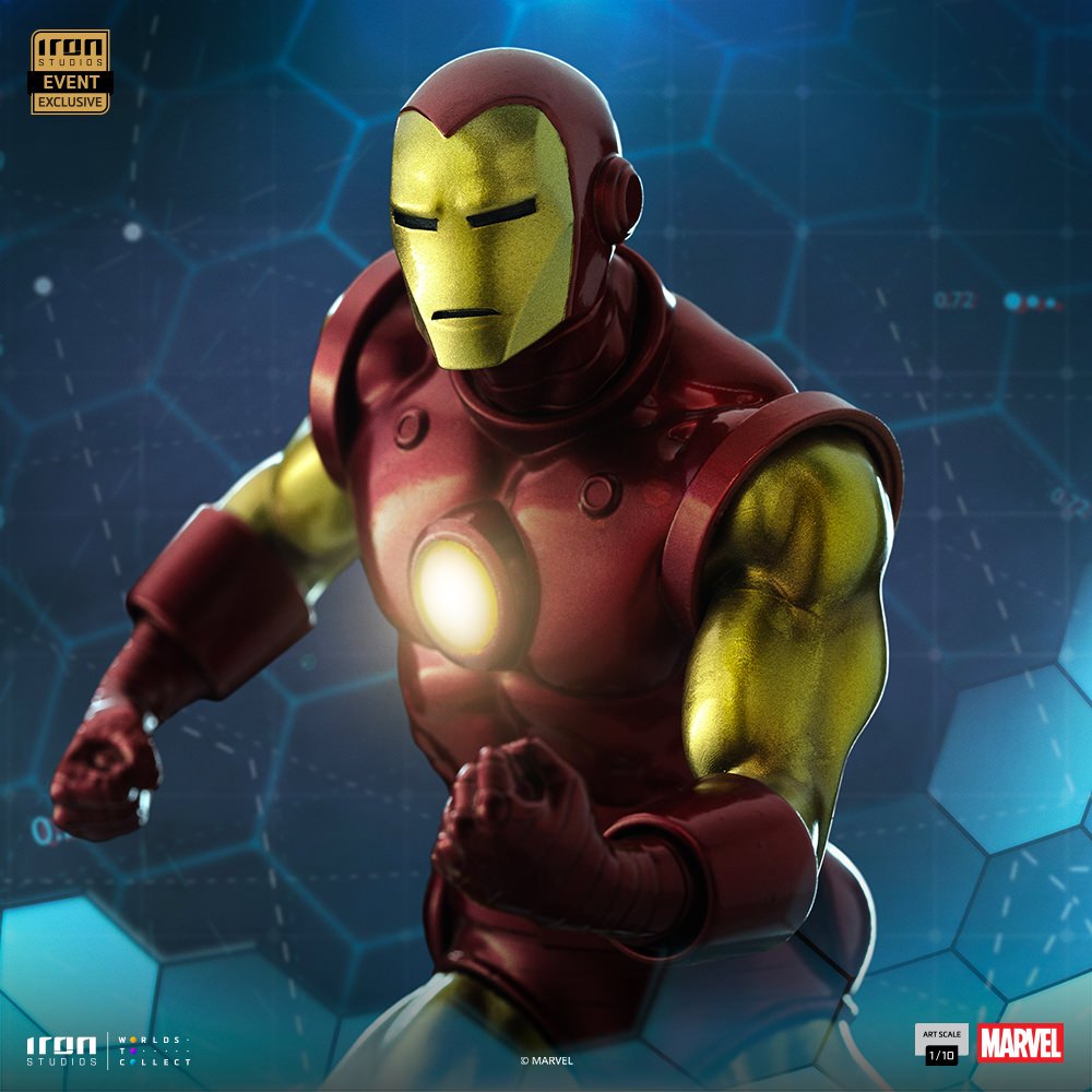 Iron Man (Metallic Comics) 1:10 Art Scale Statue by Iron Studios — official photo 4
