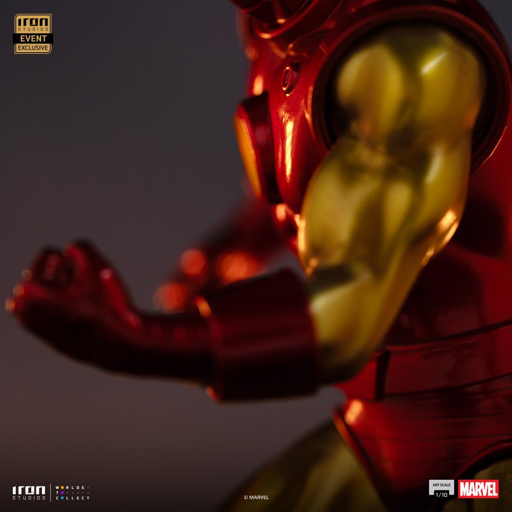 Iron Man (Metallic Comics) 1:10 Art Scale Statue by Iron Studios — official photo 5