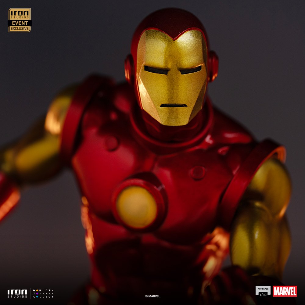 Iron Man (Metallic Comics) 1:10 Art Scale Statue by Iron Studios — official photo 6
