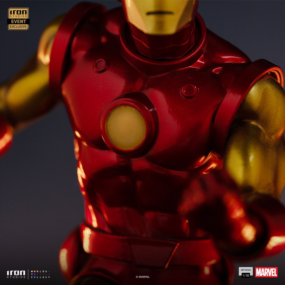 Iron Man (Metallic Comics) 1:10 Art Scale Statue by Iron Studios — official photo 8