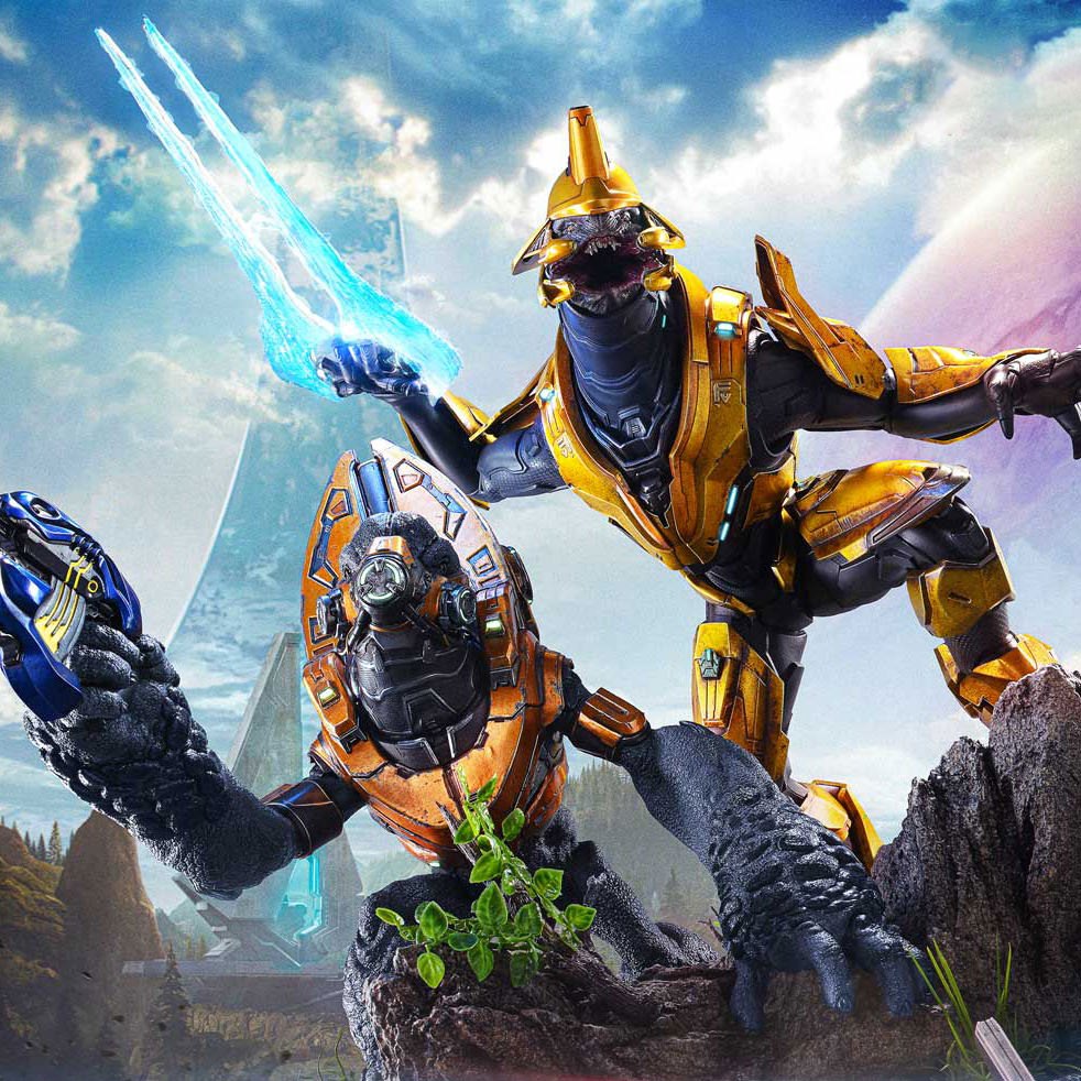 Elite Zealot & Grunt Minor: Covenant Assault Quarter Scale Statue by Prime 1 Studio