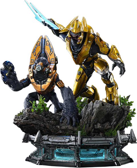 Elite Zealot & Grunt Minor: Covenant Assault Quarter Scale Statue by Prime 1 Studio — official photo 17
