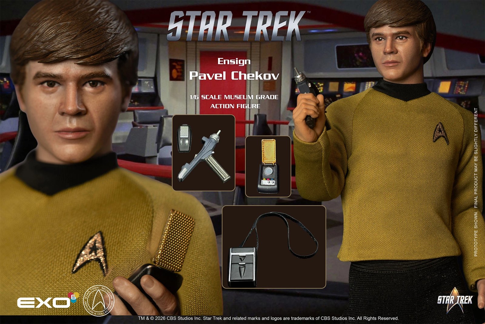 Ensign Pavel Chekov Sixth Scale Figure by EXO-6 — official photo 7
