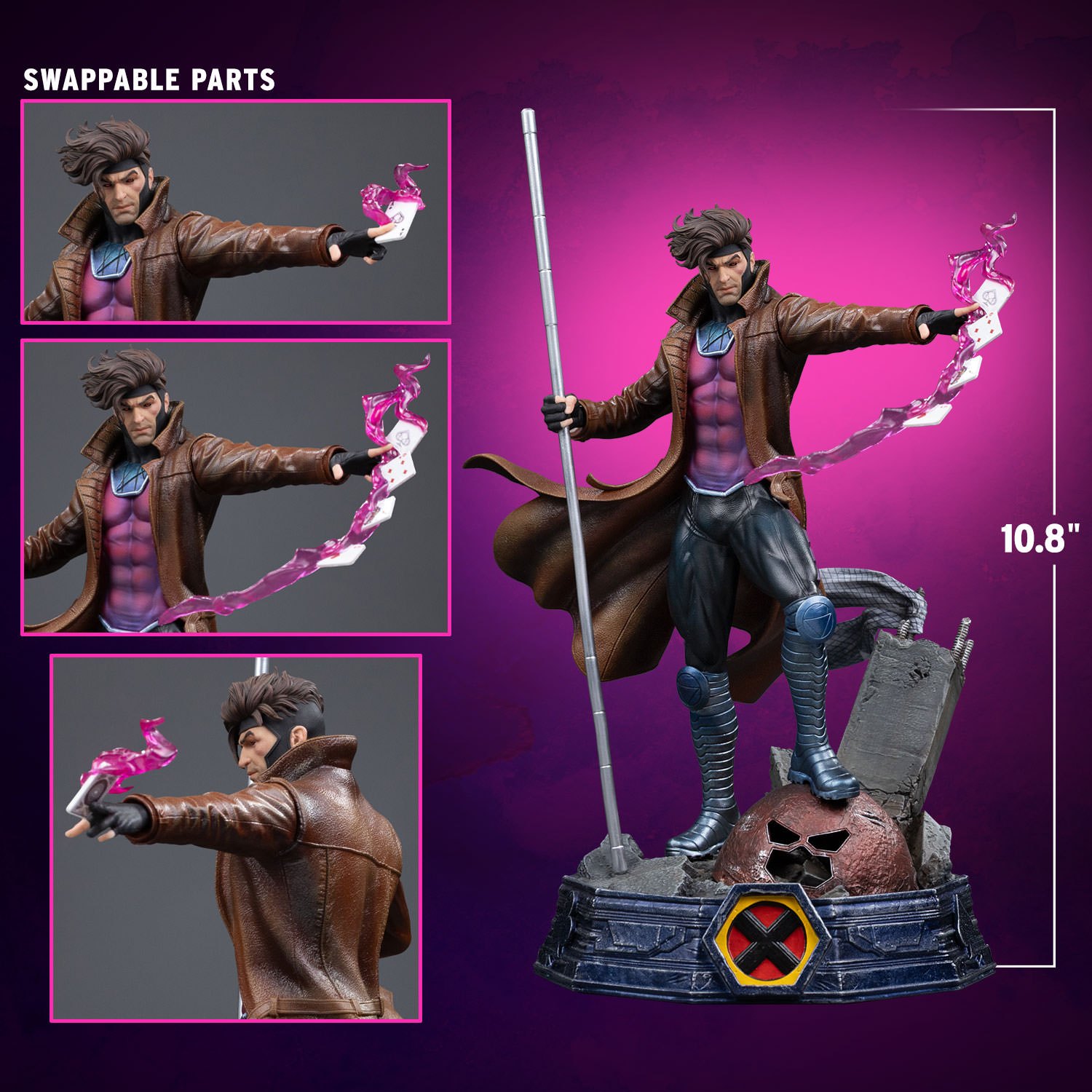 Gambit Unleashed 1:10 Scale Statue by Iron Studios