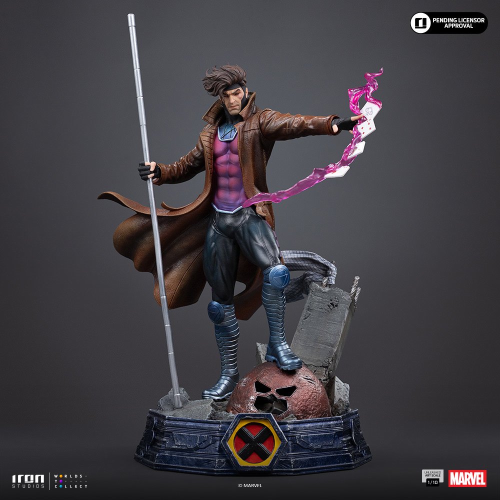 Gambit Unleashed 1:10 Scale Statue by Iron Studios — official photo 12