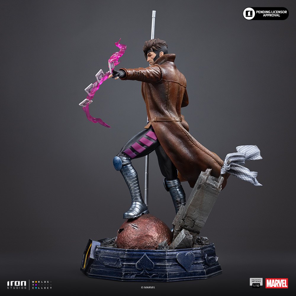 Gambit Unleashed 1:10 Scale Statue by Iron Studios — official photo 15