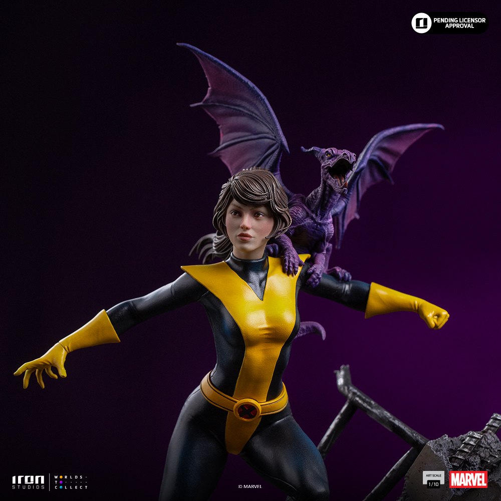 Kitty Pryde &amp; Lockheed 1:10 Scale Statue by Iron Studios — official photo 4