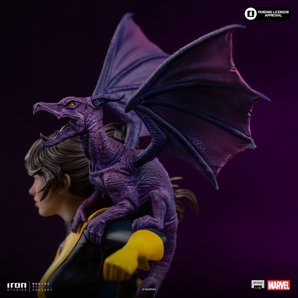 Kitty Pryde &amp; Lockheed 1:10 Scale Statue by Iron Studios — official photo 5