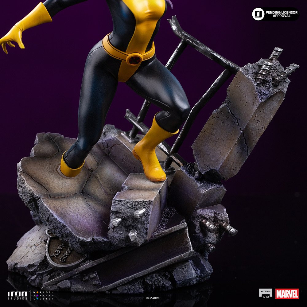 Kitty Pryde &amp; Lockheed 1:10 Scale Statue by Iron Studios — official photo 6