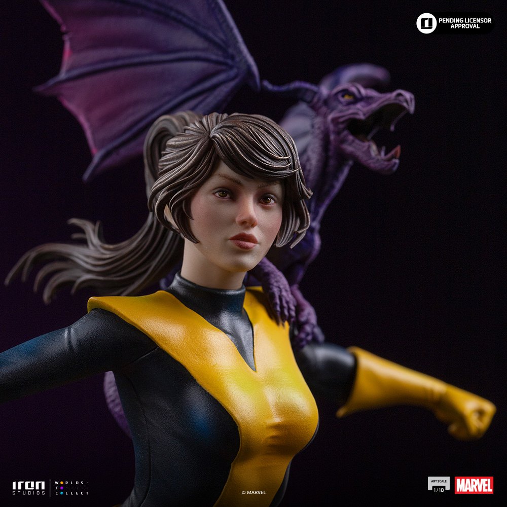 Kitty Pryde &amp; Lockheed 1:10 Scale Statue by Iron Studios — official photo 7