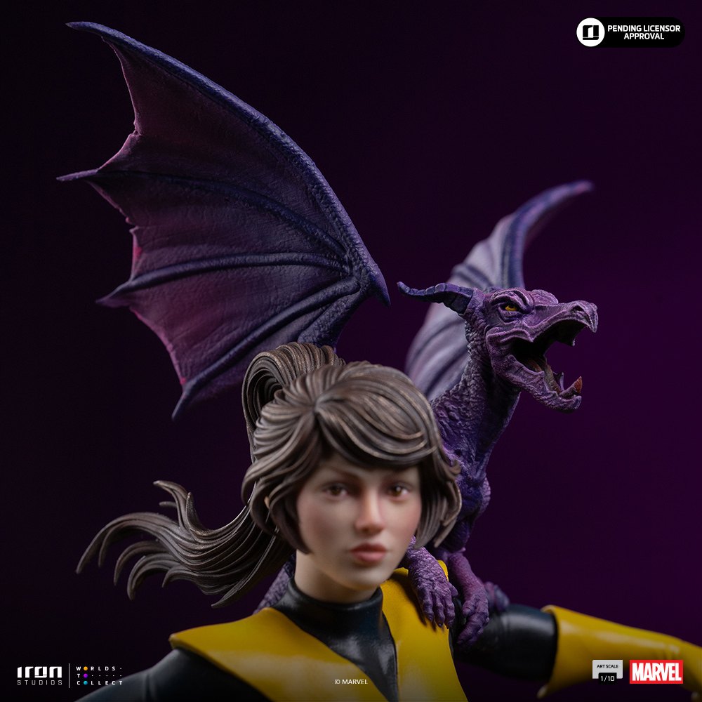 Kitty Pryde &amp; Lockheed 1:10 Scale Statue by Iron Studios — official photo 8