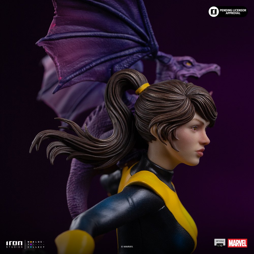Kitty Pryde &amp; Lockheed 1:10 Scale Statue by Iron Studios — official photo 9