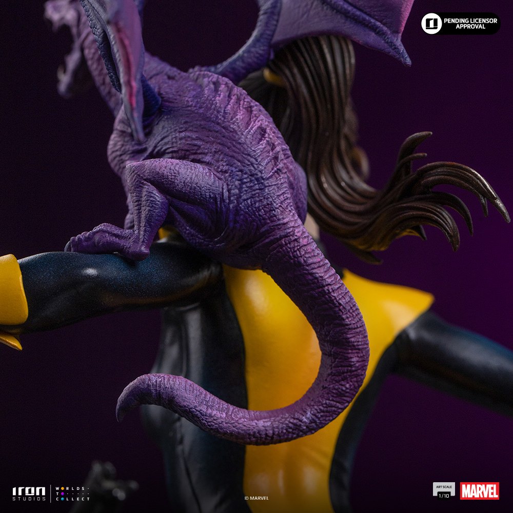 Kitty Pryde &amp; Lockheed 1:10 Scale Statue by Iron Studios — official photo 12