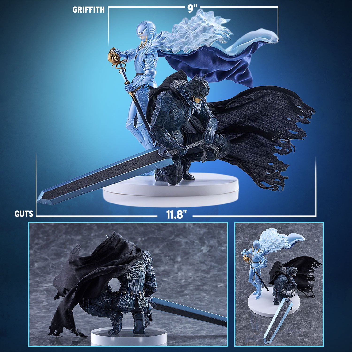 Guts [Berserker -Sane-] &amp; Griffith [Falcon of Light] Set Collectible Figure by Max Factory