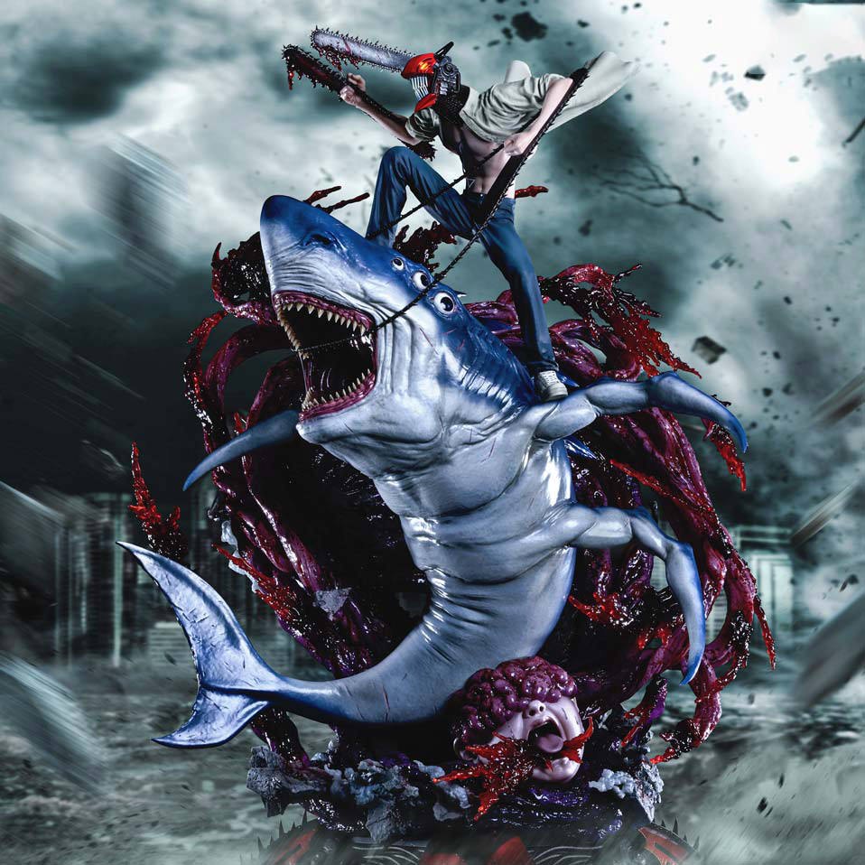 Chainsaw Man & Beam (Bonus Version) Statue by Prime 1 Studio