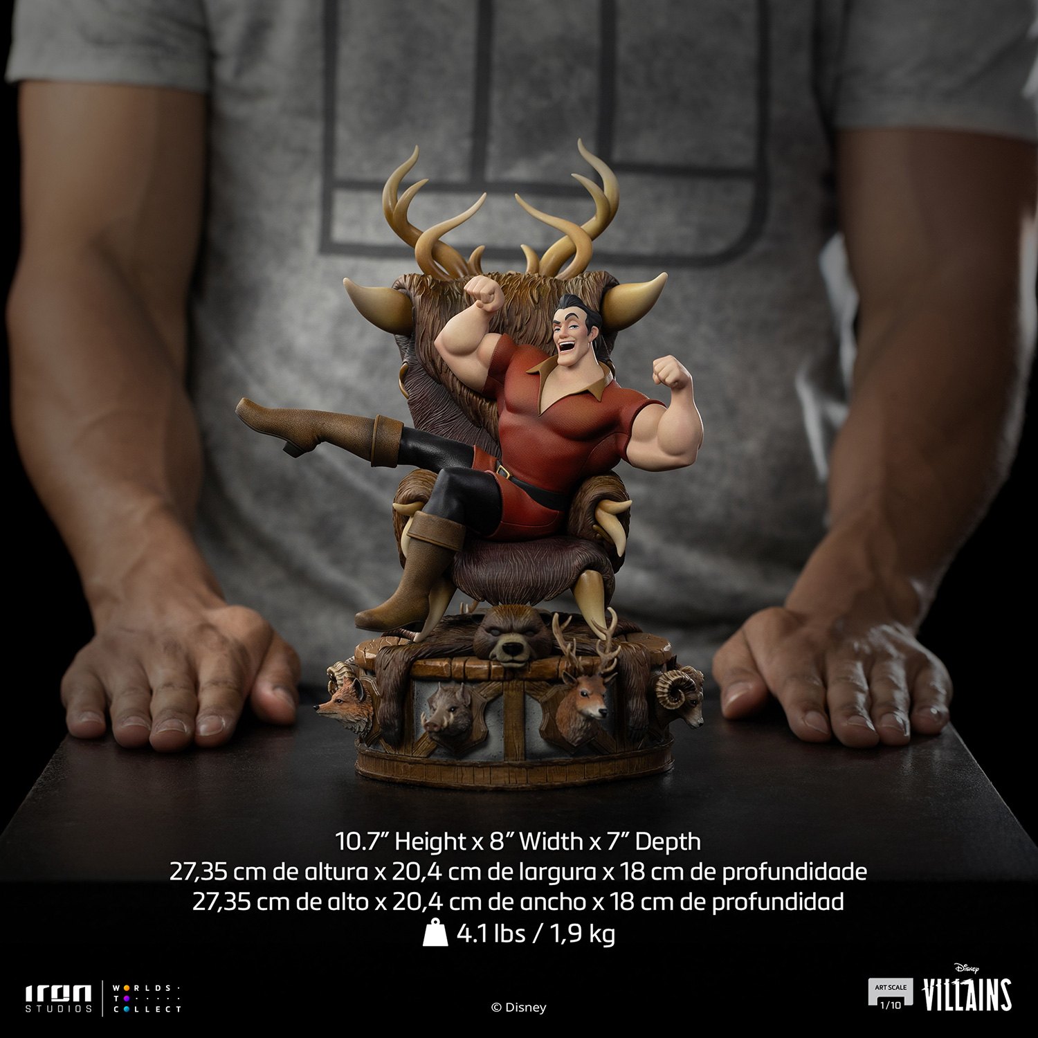 Gaston Deluxe 1:10 Scale Statue by Iron Studios — official photo 5