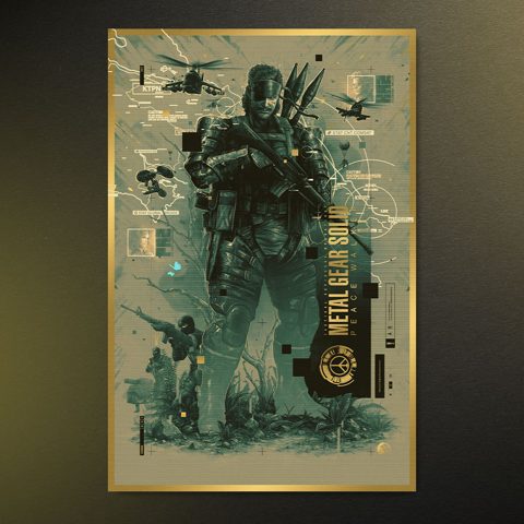 Metal Gear Solid: Peace Walker Metallic Gold Variant Art Print