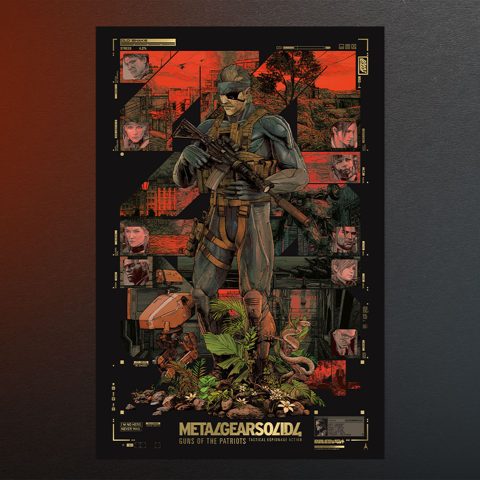 Metal Gear Solid 4: Guns of the Patriots Metallic Gold Variant Art Print