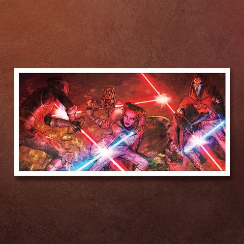 Shadow Clash Art Print