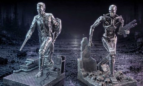 T-1000 vs T-800 Bookends Office Supplies