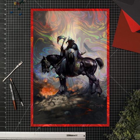 Death Dealer I Rainbow Lava Holofoil Art Print
