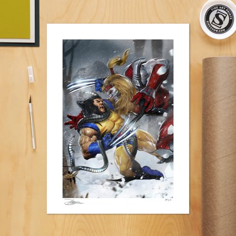 Wolverine vs Omega Red Art Print
