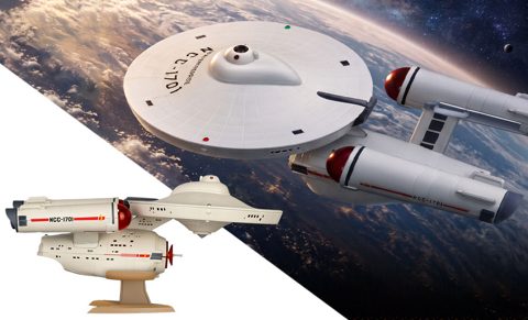 U.S.S. Enterprise NCC-1701 Floating Version Collectible Figure