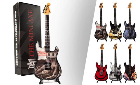 Bon Jovi Collectible Miniature Guitar Set Miniature